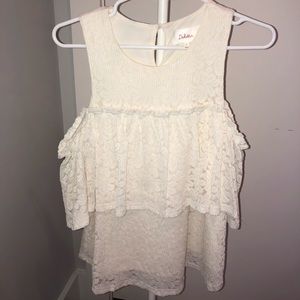 Lacey cold shoulder top